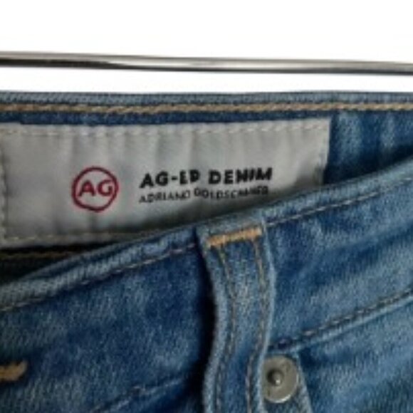 AG- Adriano Goldschmied The Isabelle High Rise Straight Crop Jeans 27 - Picture 3 of 5